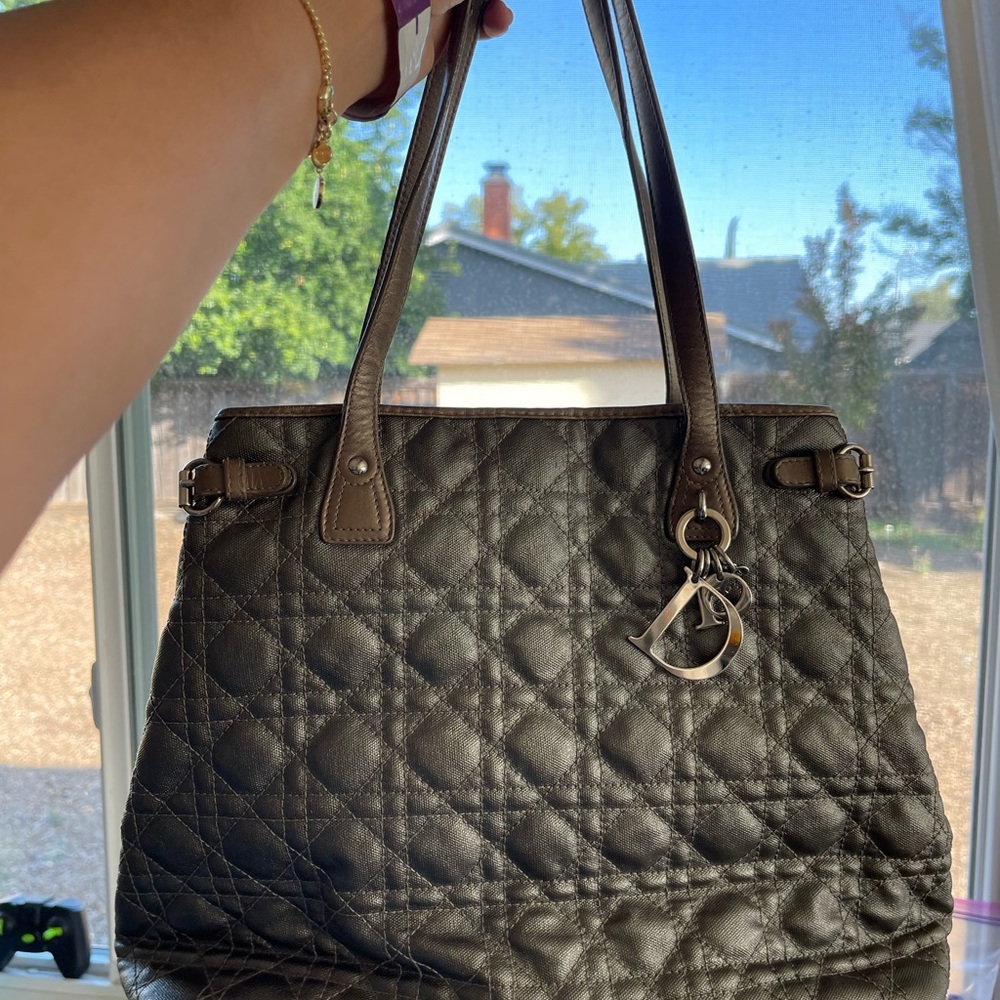 Dior Totes Cannage Panarea, made in Italy - Quilted Shoulder Bag w/ Dior charm